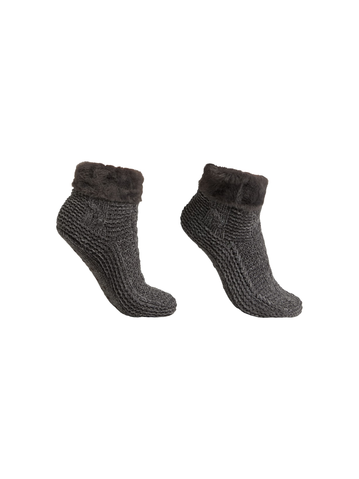 Meia Antiderrapante Soft Double Cinza Calzedonia