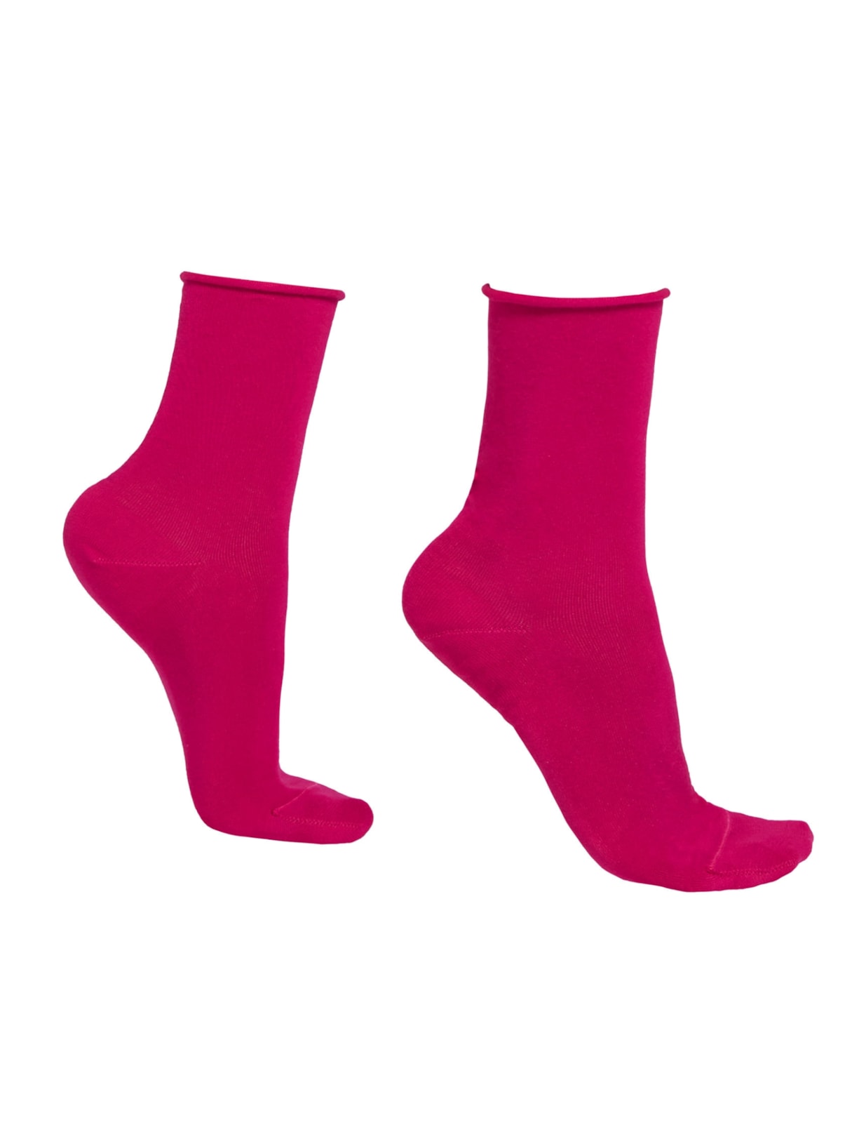 Meia Baixa Em Algodão Sem Elástico - Rosa