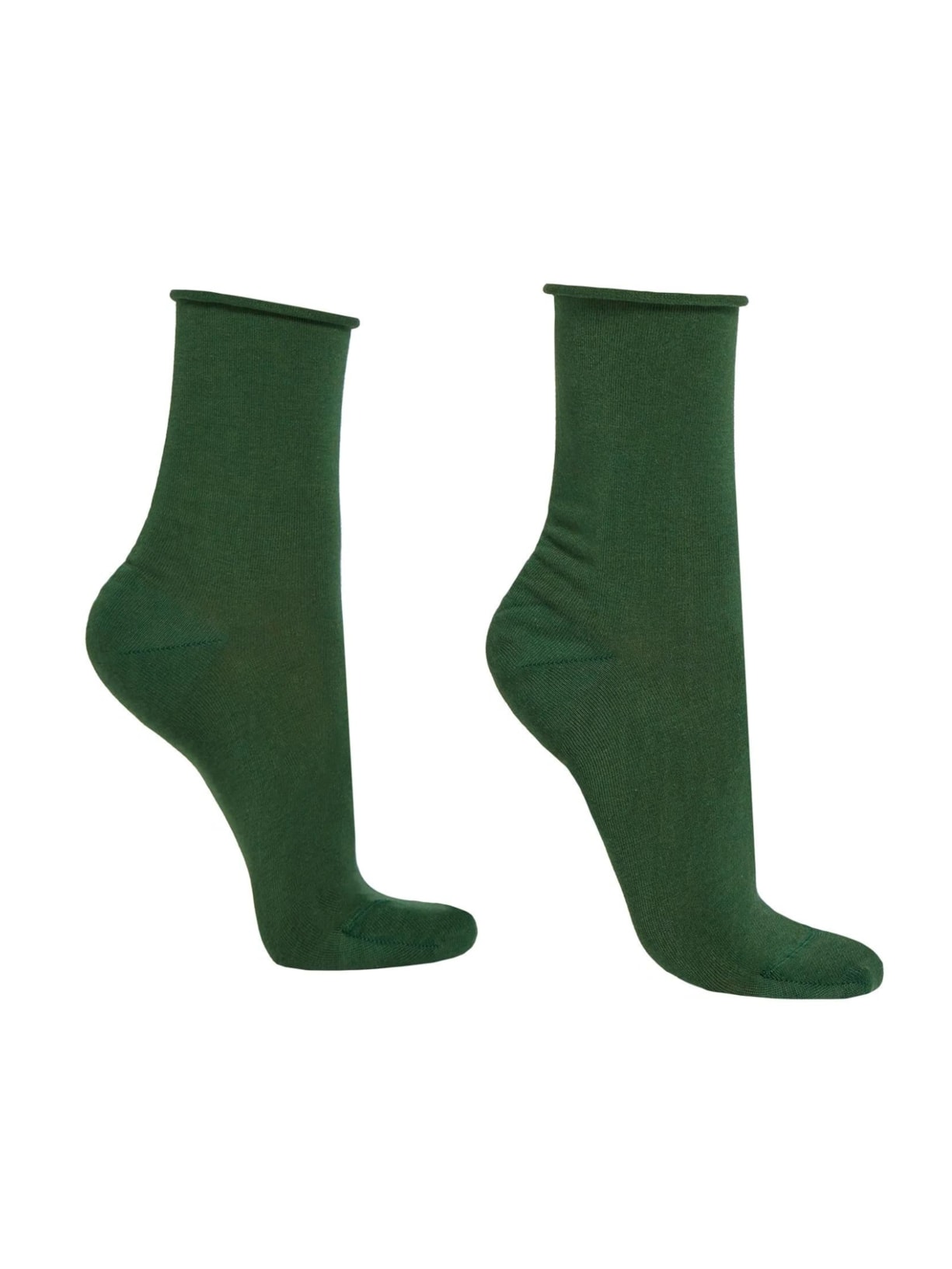 Meia Baixa Em Algodão Sem Elástico - Verde