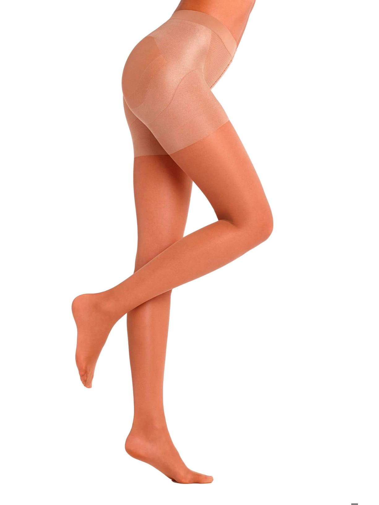 Meia Calça Com Compressão Graduada Transparente Fio 15 Efeito Modelador Total Premium - Bege