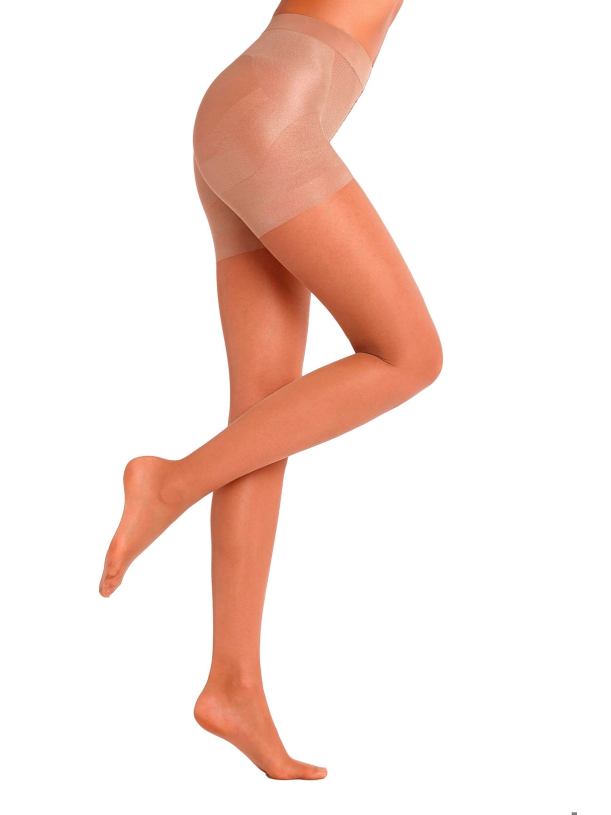Meia Calça Com Compressão Graduada Transparente Fio 15 Efeito Modelador Total Premium - Bege