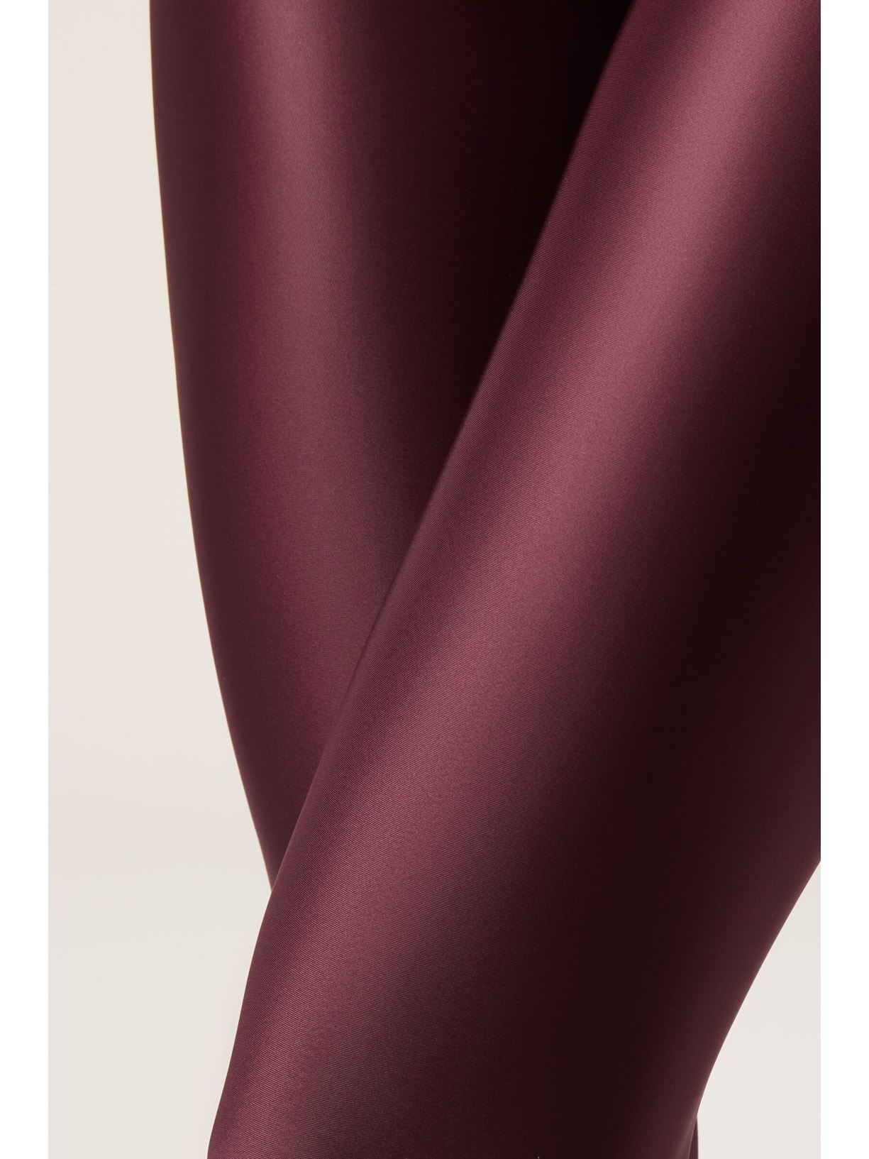 Meia-Calça Com Efeito Acetinado Bordô Calzedonia