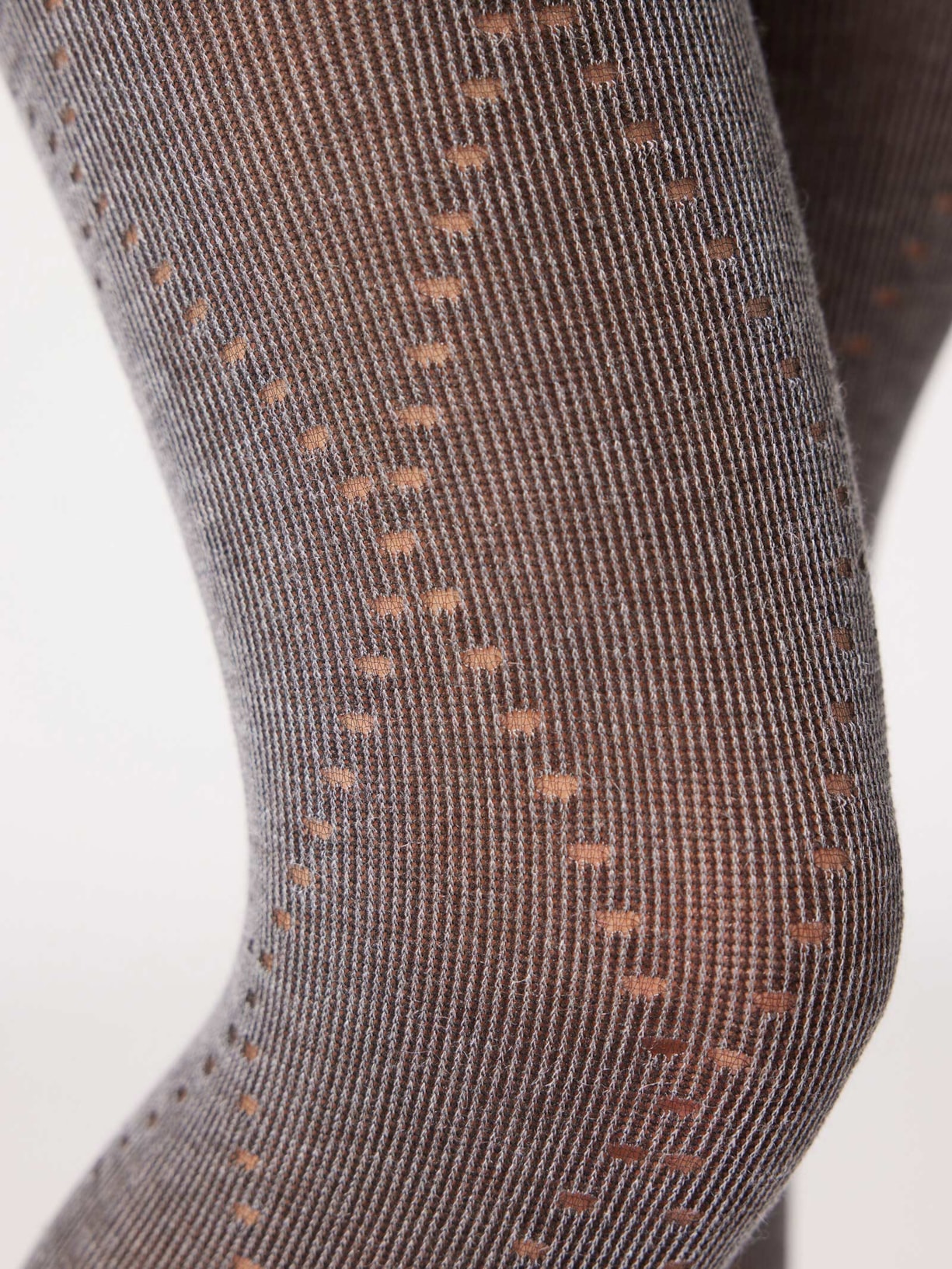 Meia-Calça Em Cashmere e Padrão De Losangos Cinza Calzedonia