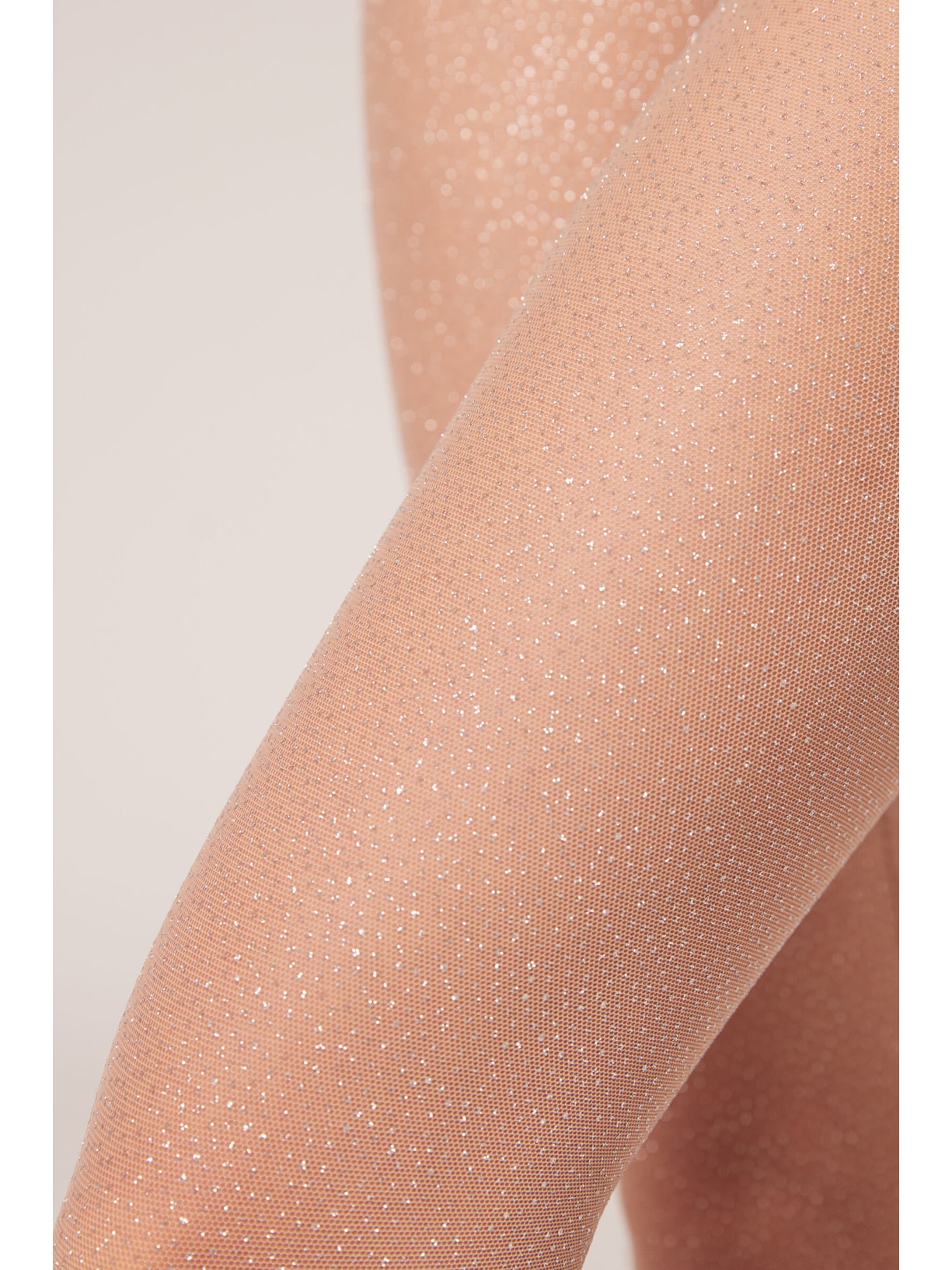 Meia-Calça Em Tule Com Efeito Brilhante Rosa Calzedonia