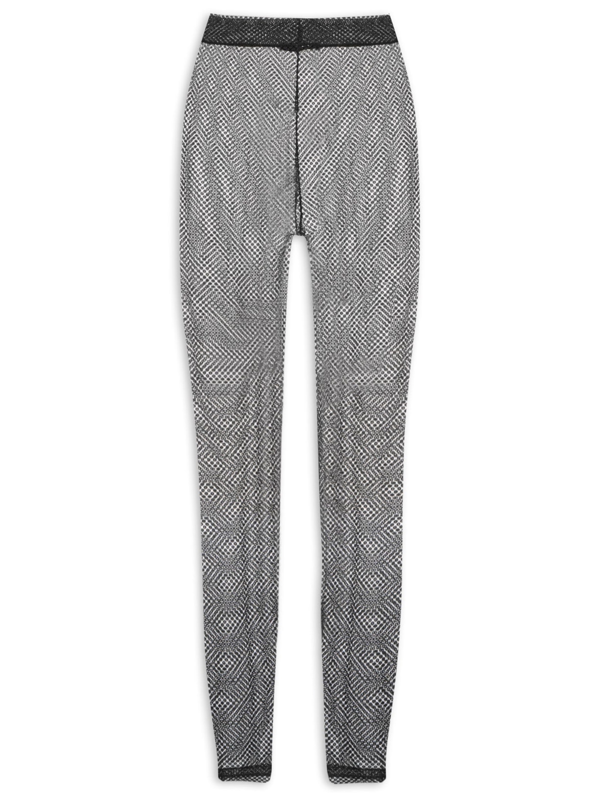 Meia Calça Feminina Tule Vazado - Preto