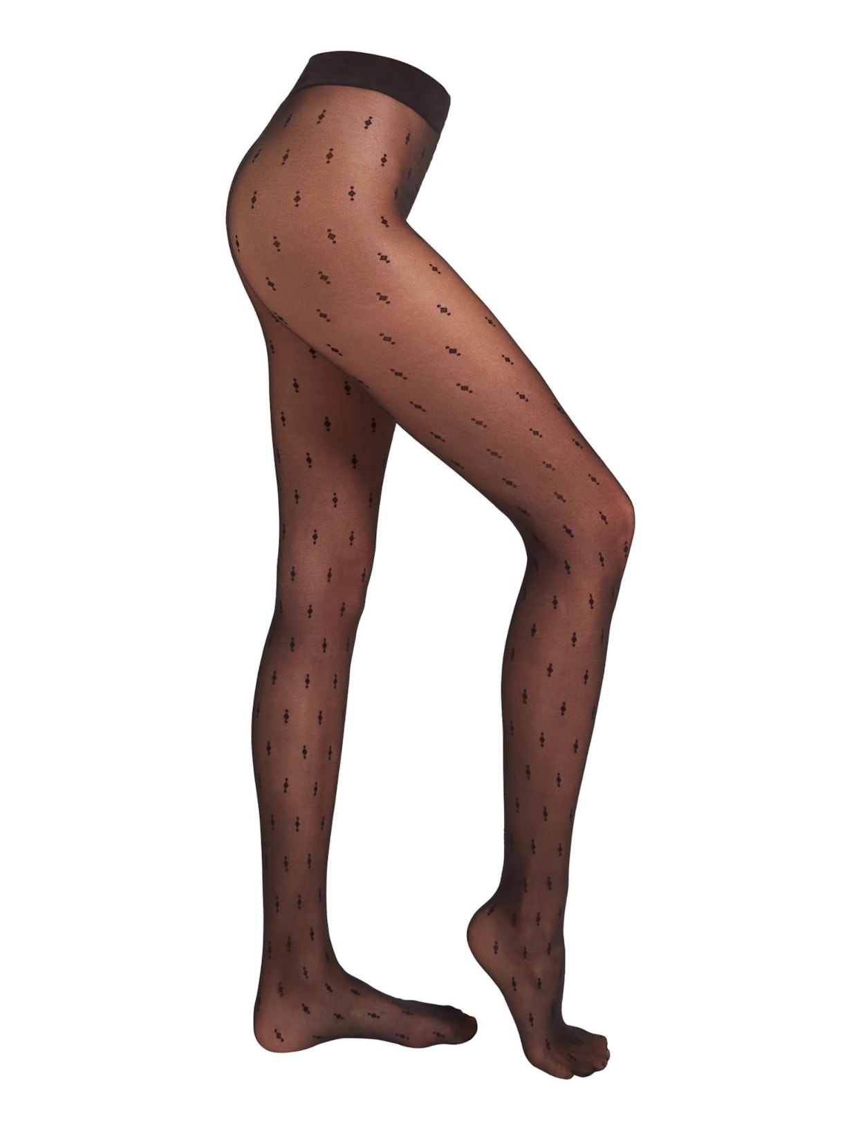 Meia-Calça Fio 30 Com Losangos - Preto