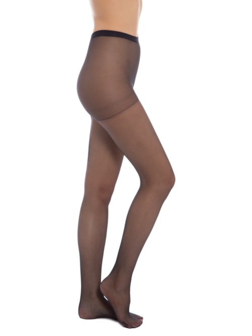 Meia Calça Loba Risca Atrás Fio 15 - Preto