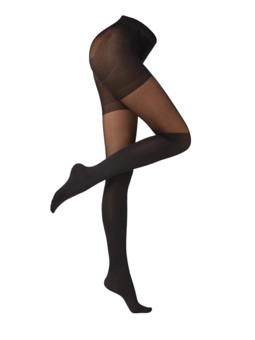 Meia-Calça Longuette Total Shaper - Preto