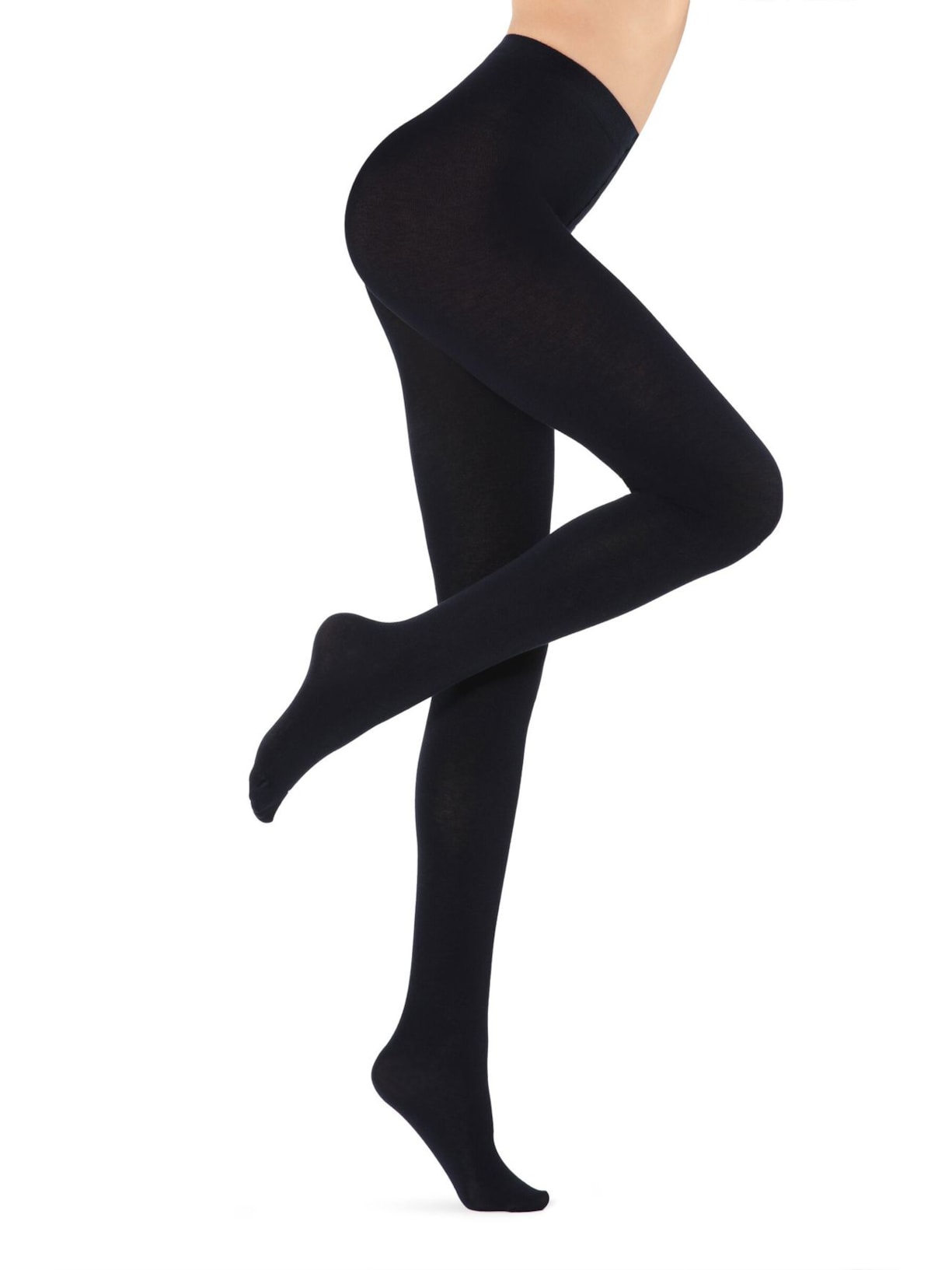 Meia Calça Macia Com Cashmere - Azul