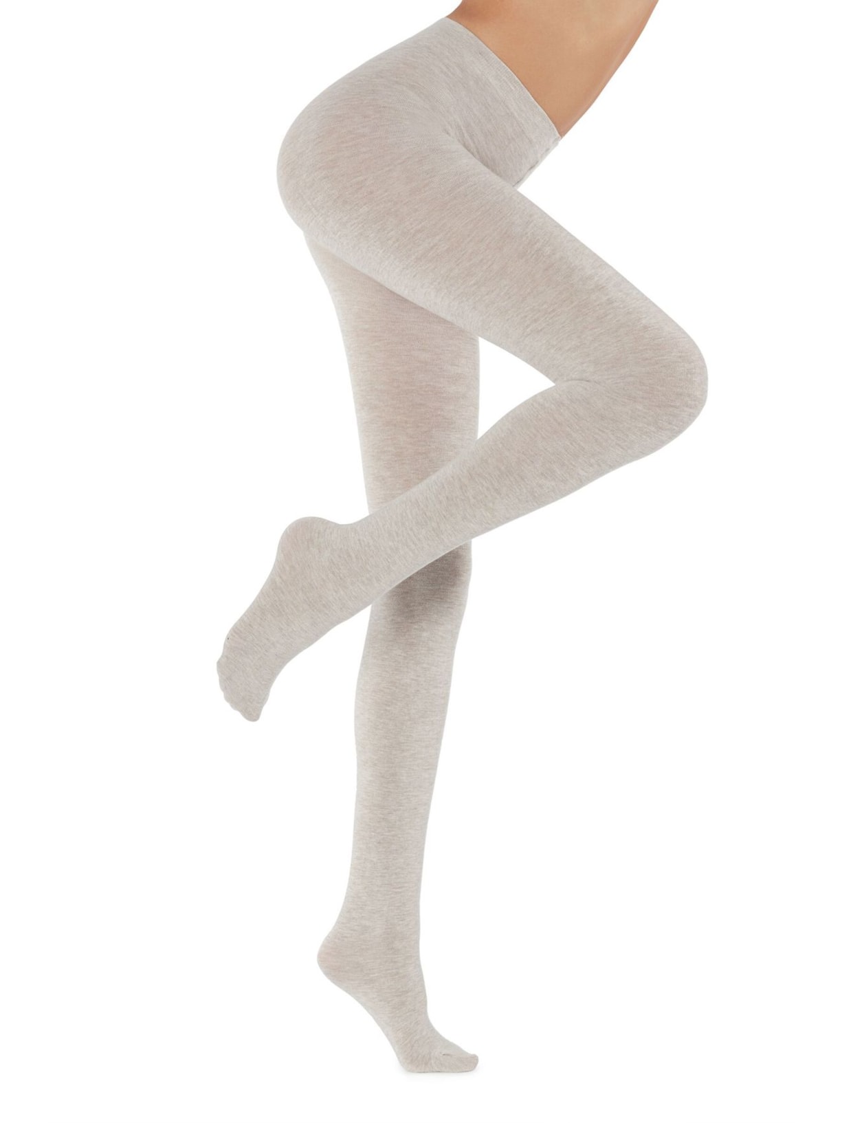 Meia Calça Macios Com Mistura De Modal e Cashmere - Bege