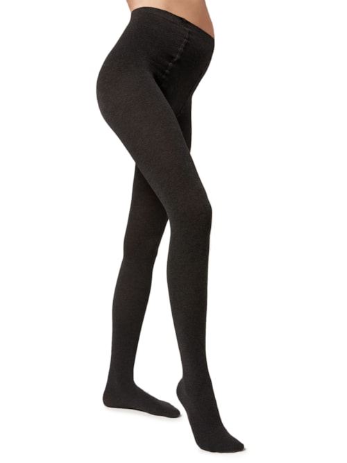 Meia Calça Maternidade Com Cashmere - Cinza