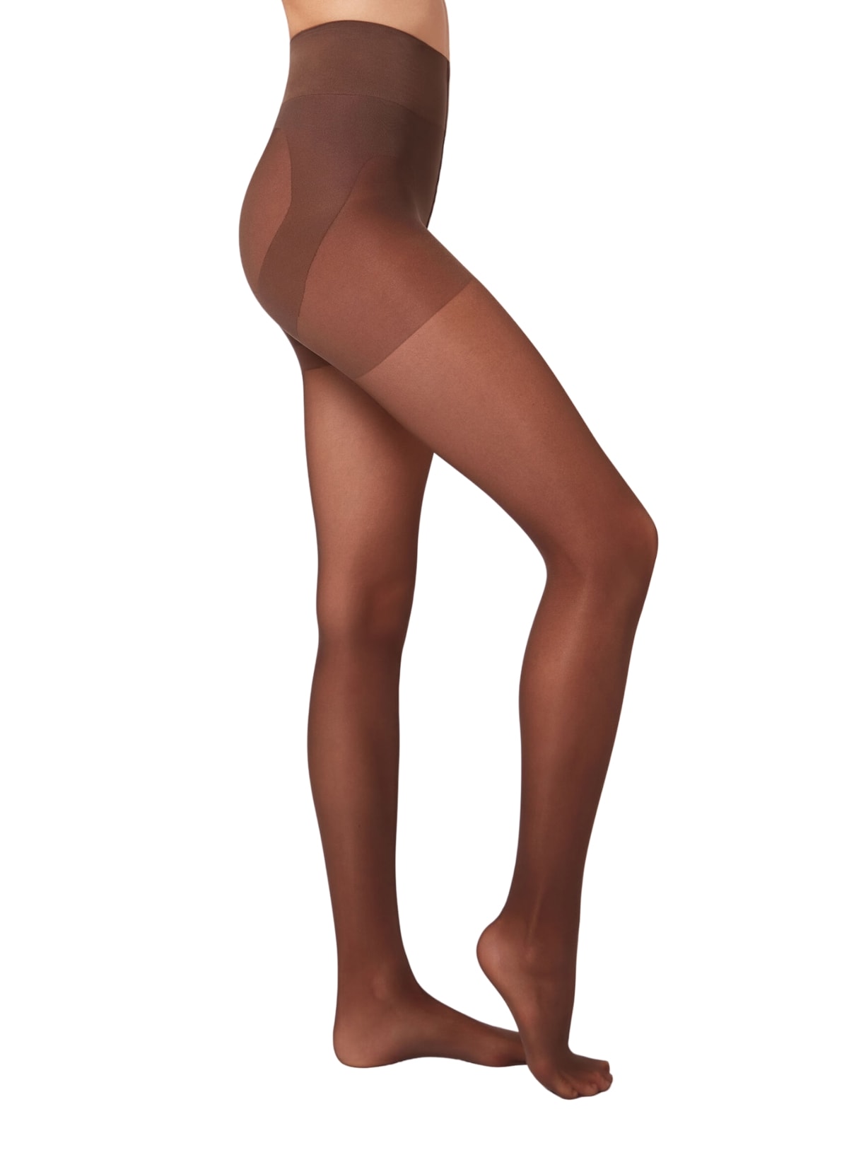 Meia-Calça Modeladora Transparente Fio 30 - Marrom