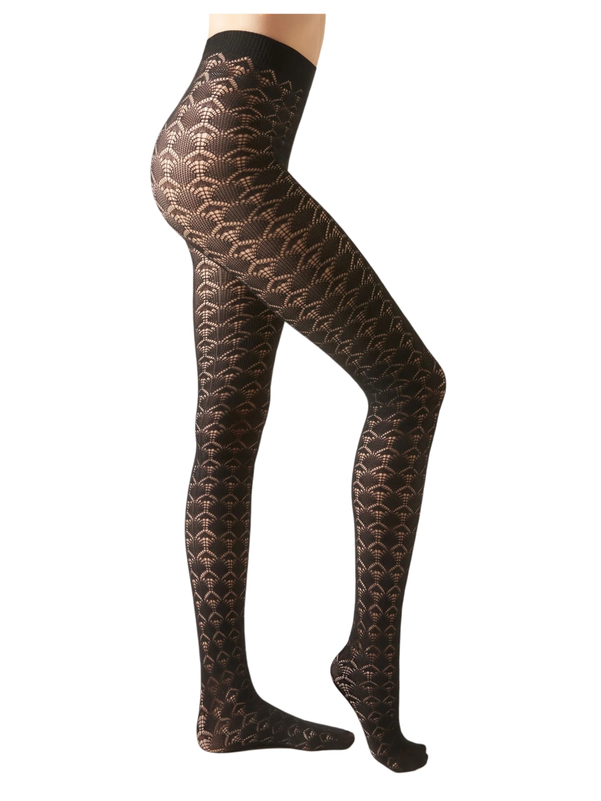 Meia-Calça Opaca Fio 100 Perfurada - Preto