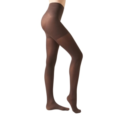 Meia-Calça Opaca Strong Sculpt Fio 50 - Marrom