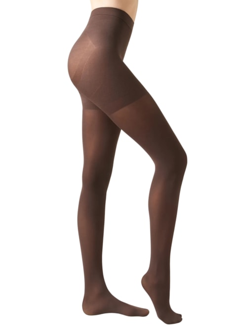 Meia-Calça Opaca Strong Sculpt Fio 50 - Marrom