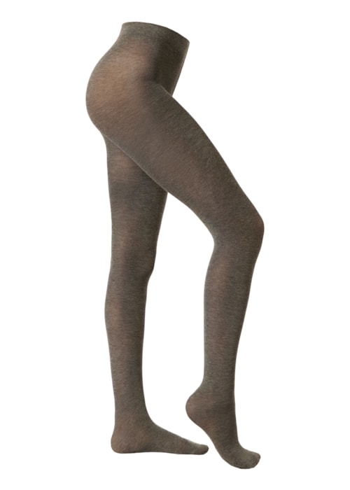 Meia-Calça Opaca Ultralight Com Cashmere - Cinza