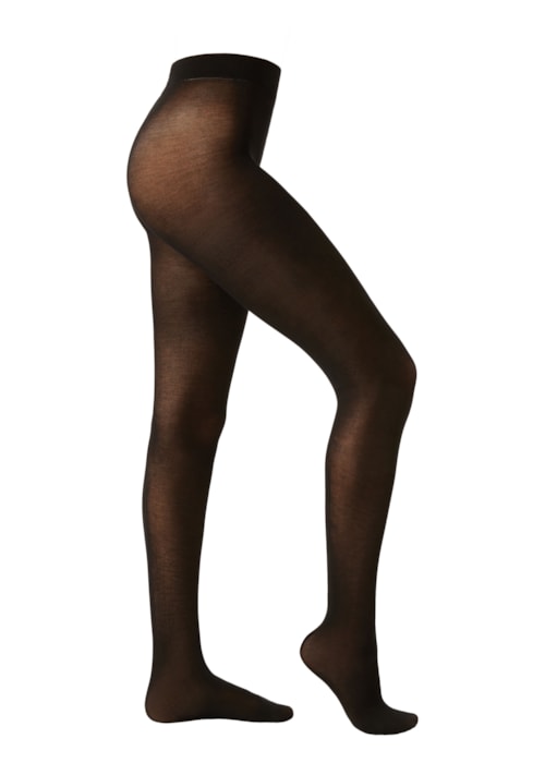Meia-Calça Opaca Ultralight Com Cashmere - Preto