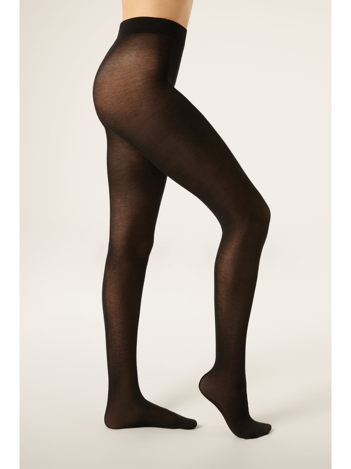 Meia-Calça Opaca Ultralight Com Cashmere Preto Calzedonia