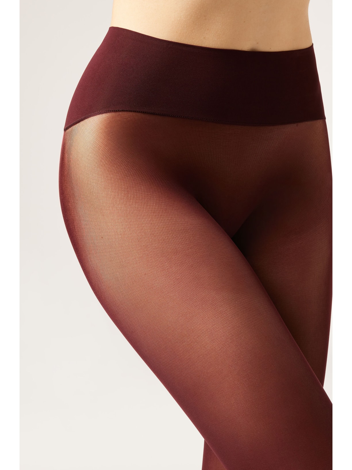 Meia-Calça Semiopaca Invisible Fio 30 Bordô Calzedonia