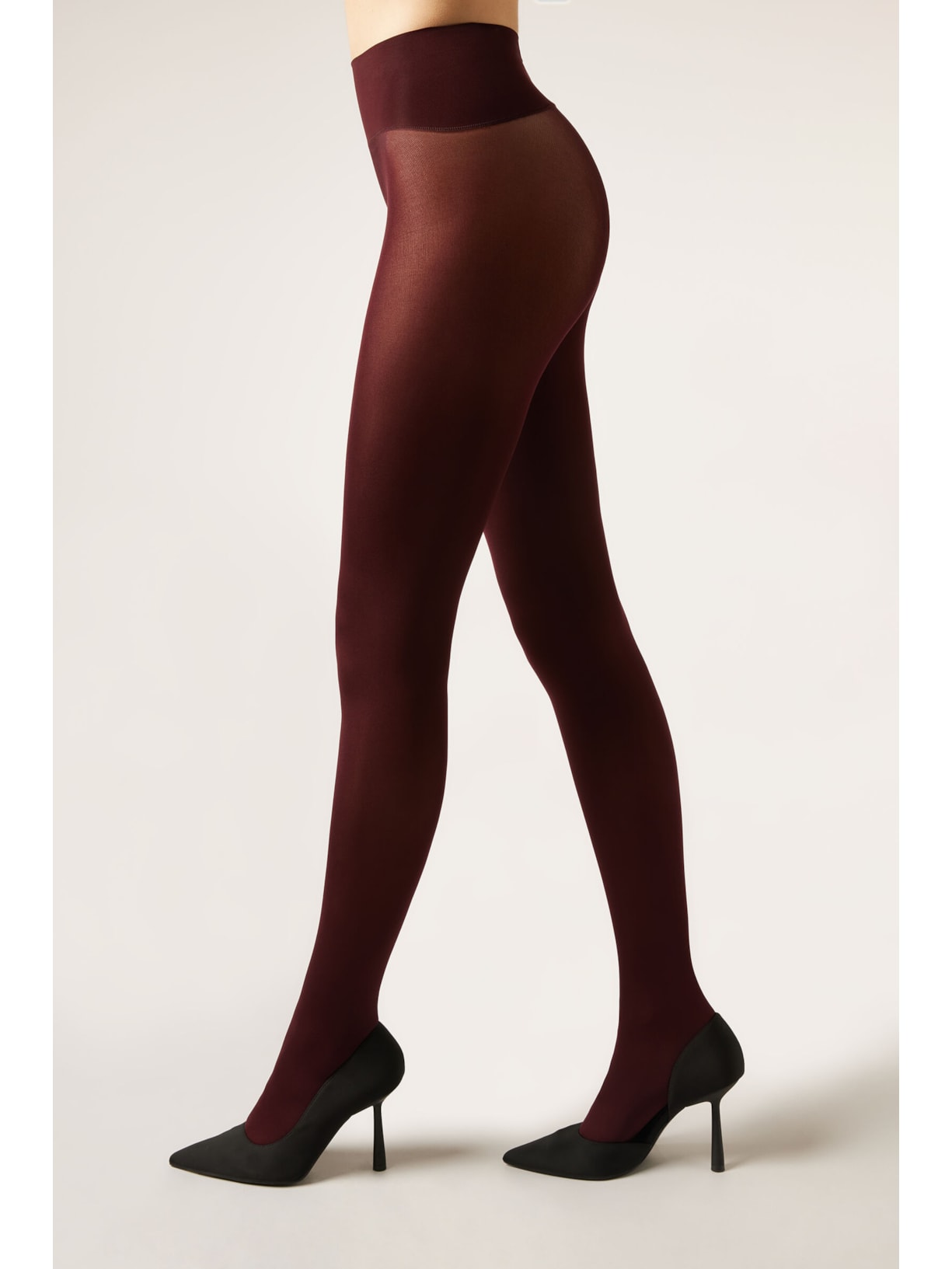 Meia Calça Totally Invisible Fio 50 Bordô Calzedonia