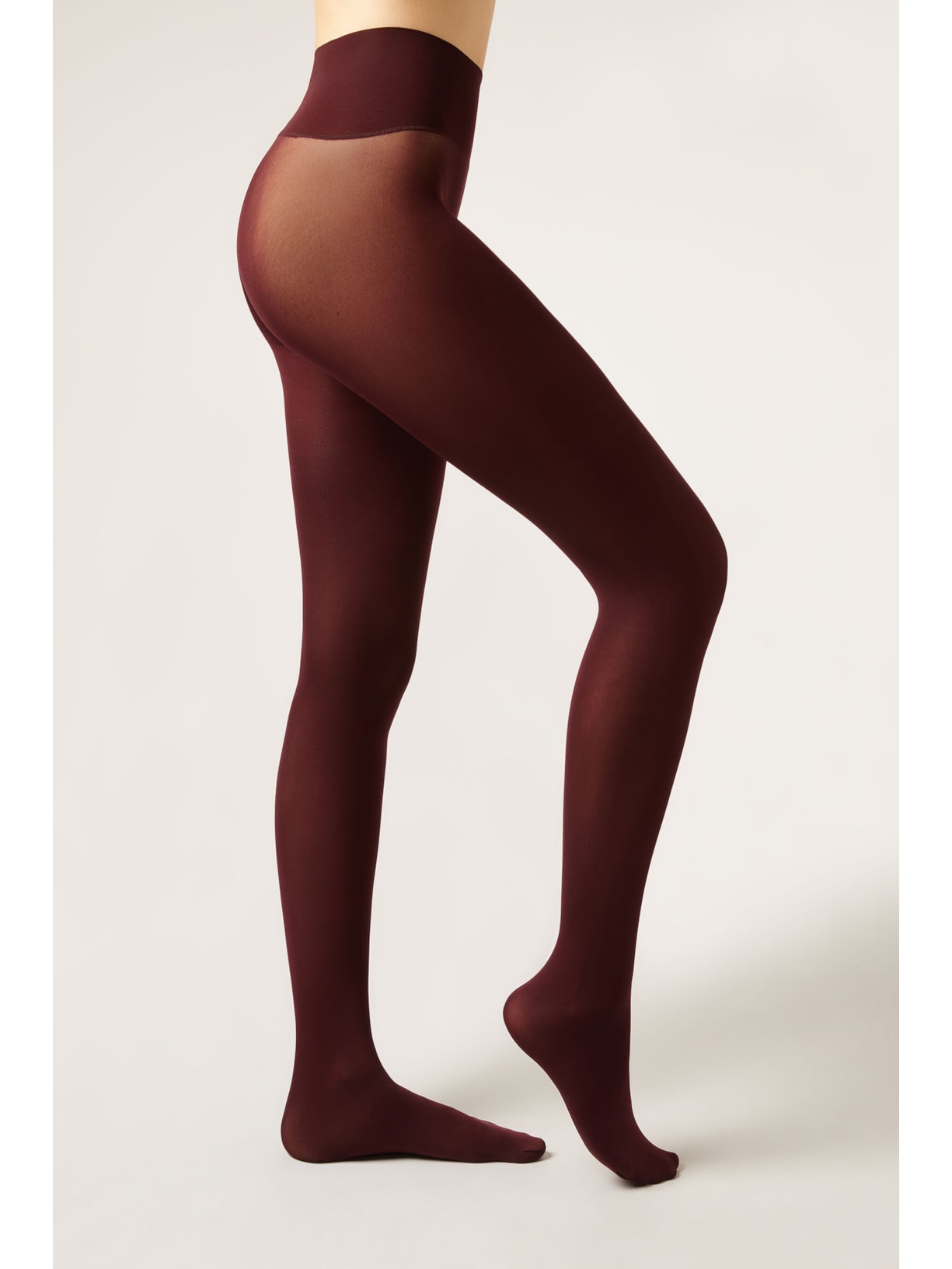 Meia Calça Totally Invisible Fio 50 Bordô Calzedonia