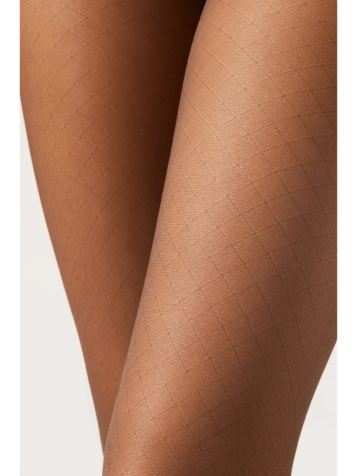 Meia-Calça Transparente Com Losangos Marrom Calzedonia