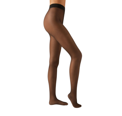 Meia-Calça Transparente Com Losangos - Preto