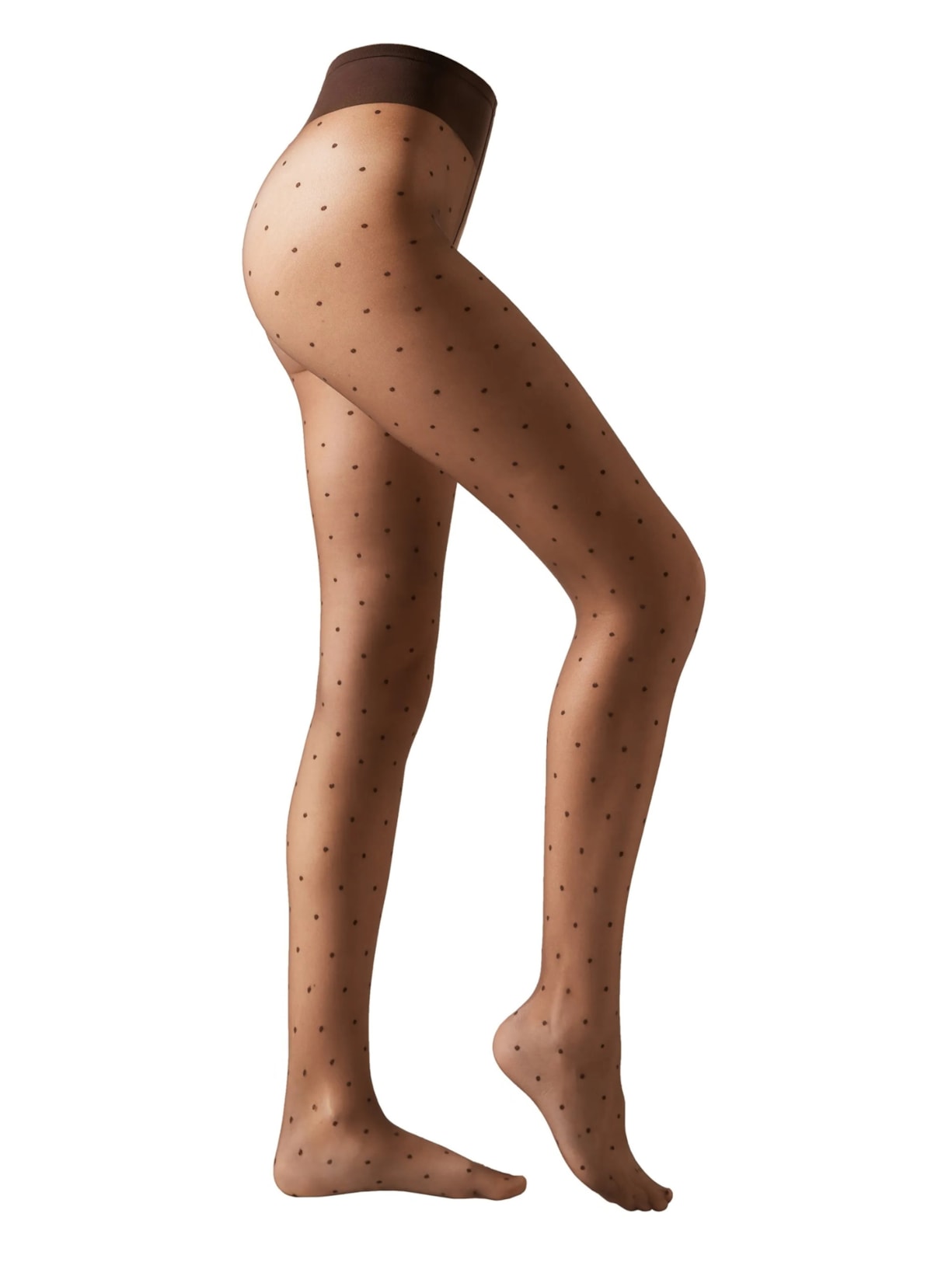 Meia-Calça Transparente De Poás - Marrom