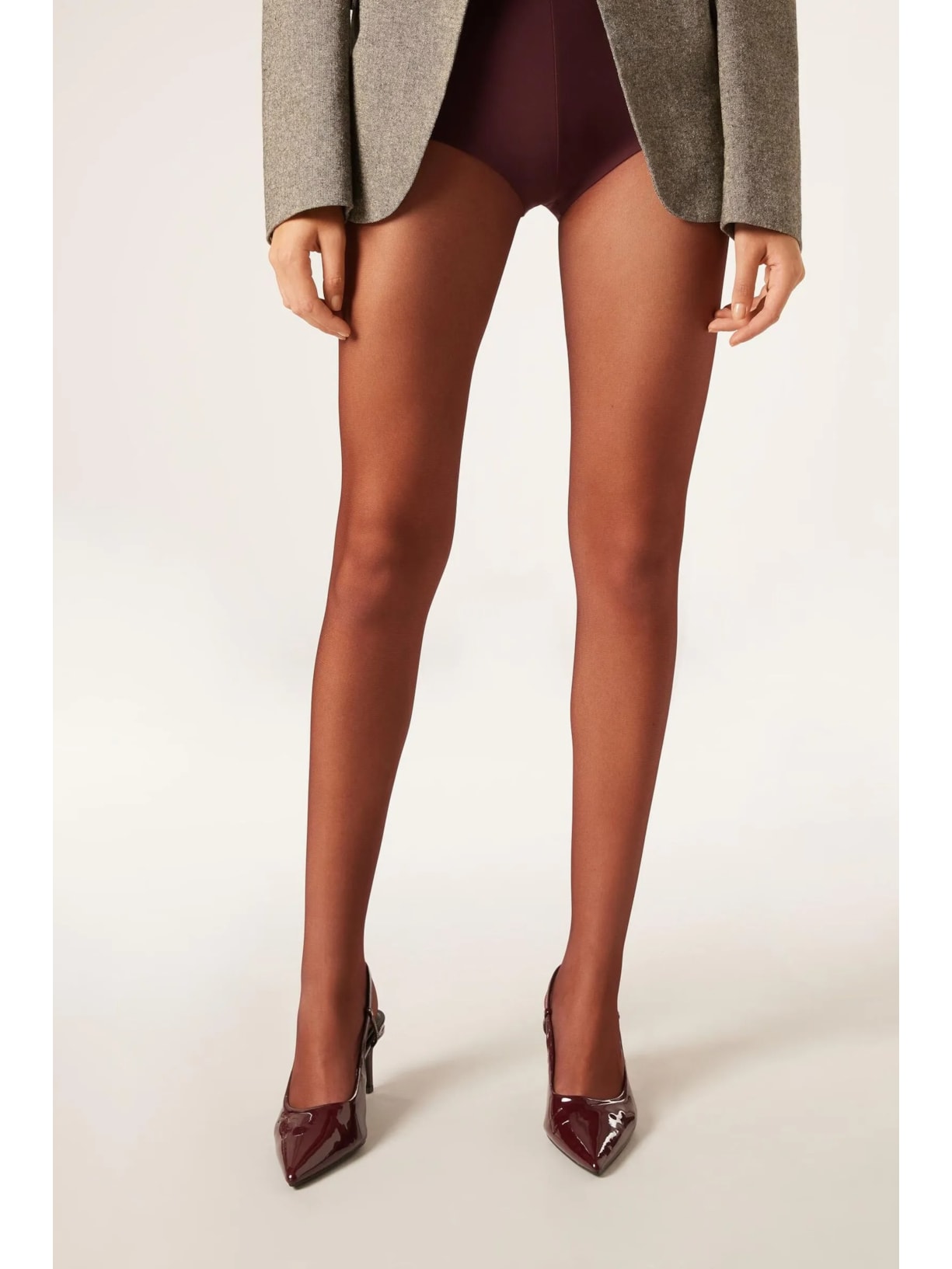 Meia-Calça Transparente Fio 20 Bordô Calzedonia