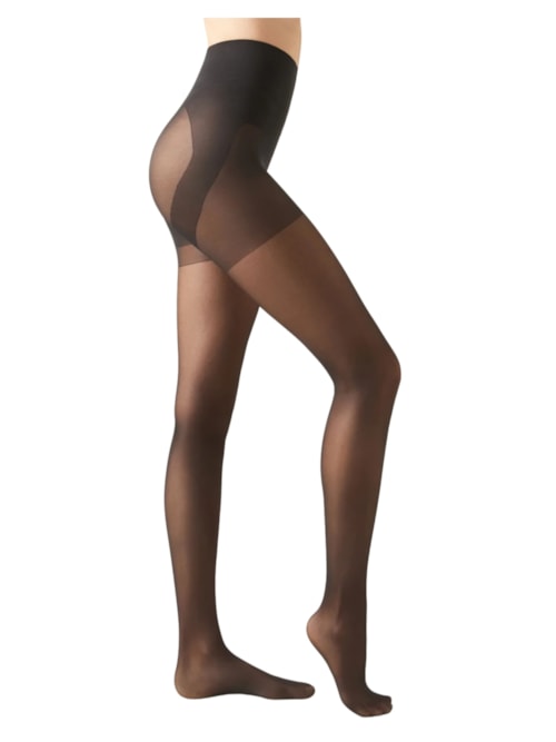 Meia-Calça Transparente Mid Sculpt Fio 30 - Preto