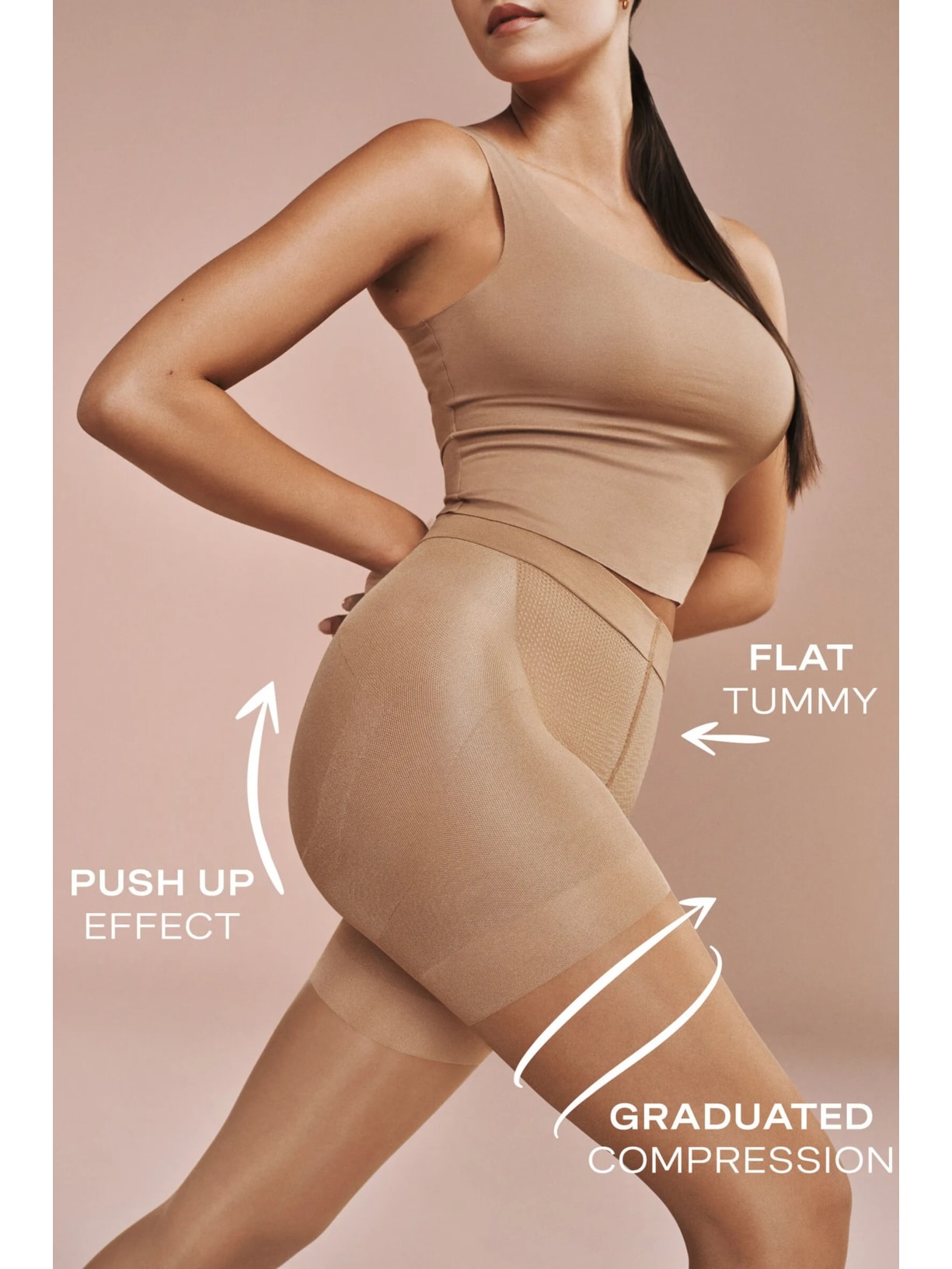 Meia-Calça Transparente Strong Sculpt Fio 15 Bege Calzedonia