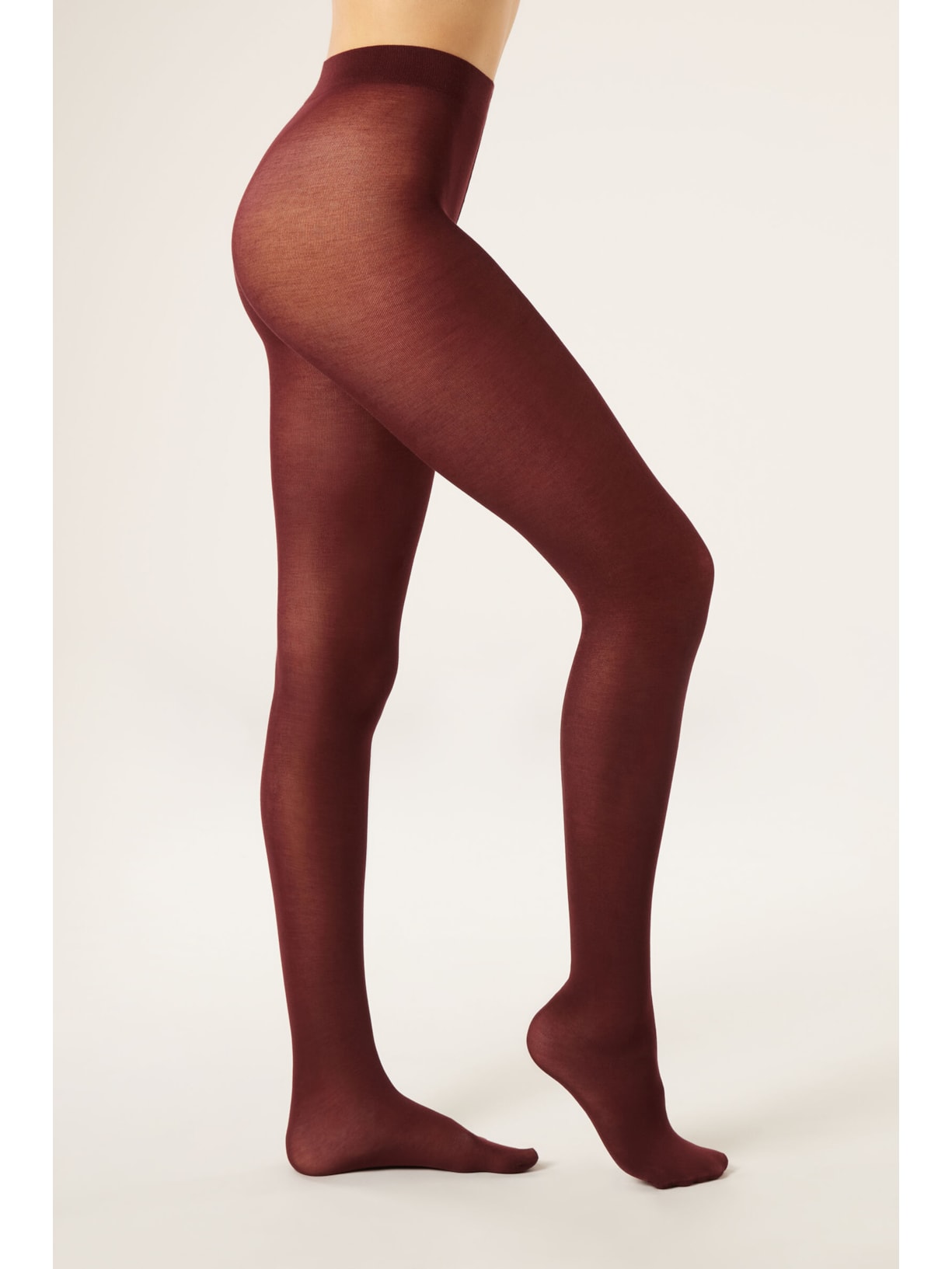 Meia-Calça Ultralight Com Cashmere Bordô Calzedonia