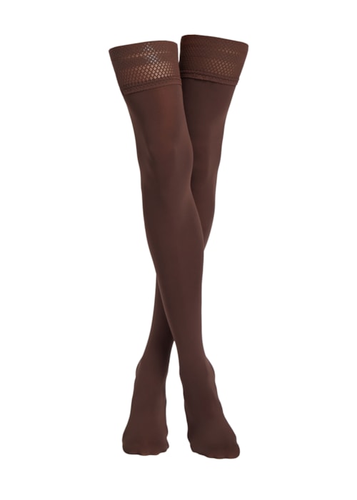 Meia Cinta Liga Fio 50 Soft Touch - Marrom