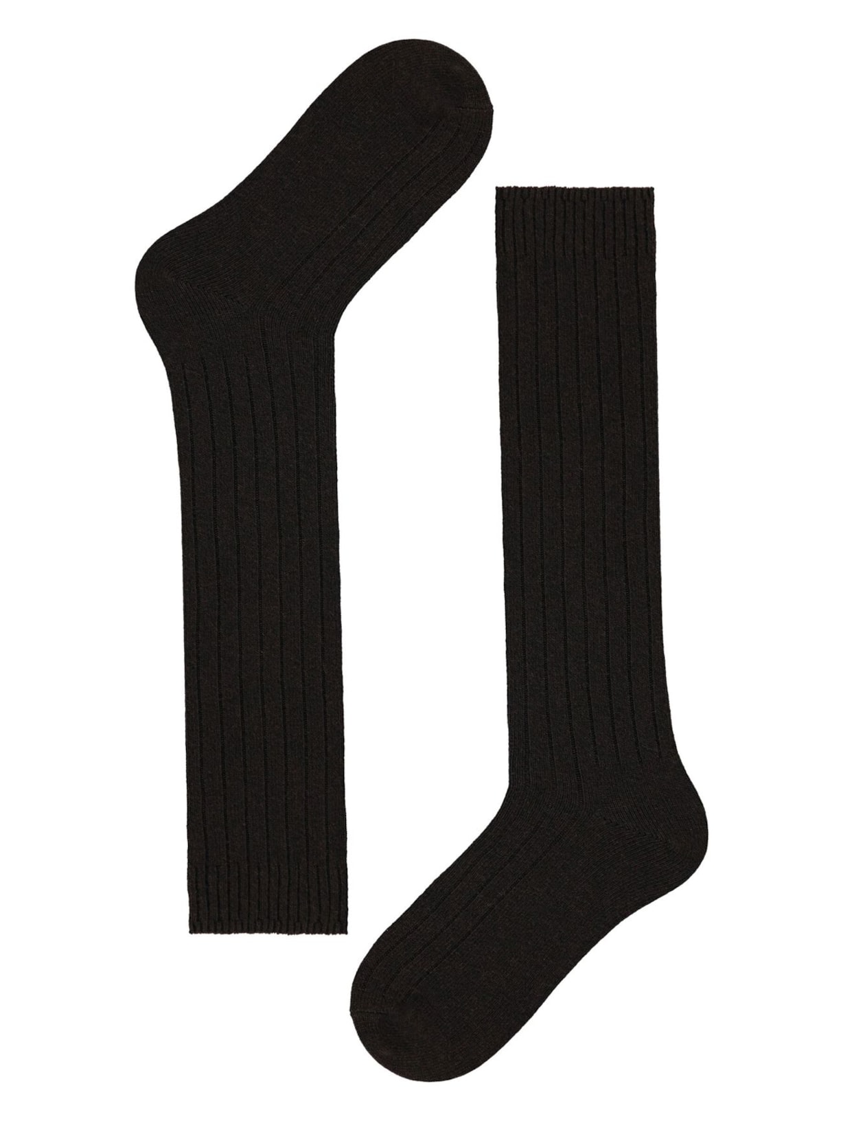 Meia Comprida Em Algodão Quente - Marrom