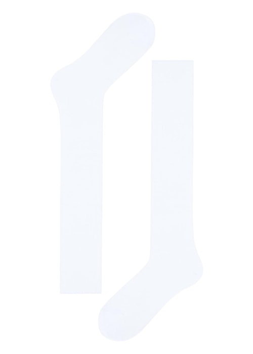 Meia Comprida Em Fio De Escócia - Branco