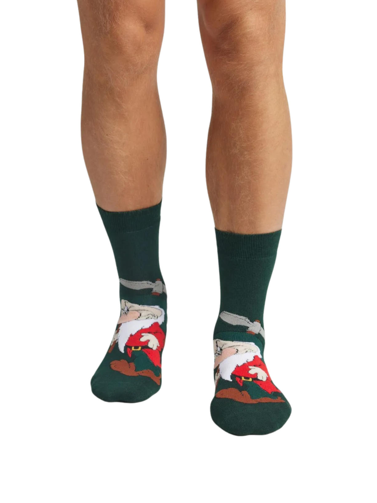 Meia Curta Antiderrapante Disney Zangado - Verde