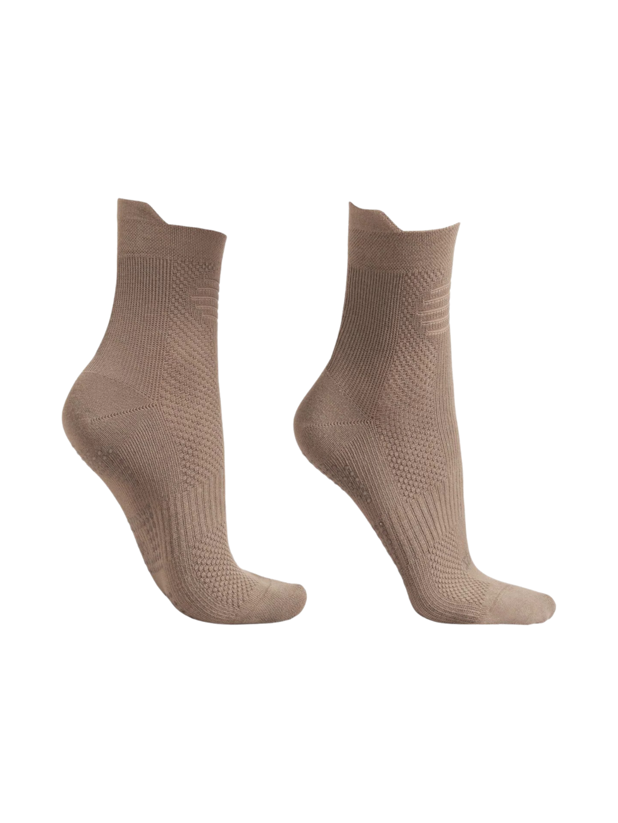 Meia Curta Antiderrapante Para Pilates Marrom Calzedonia