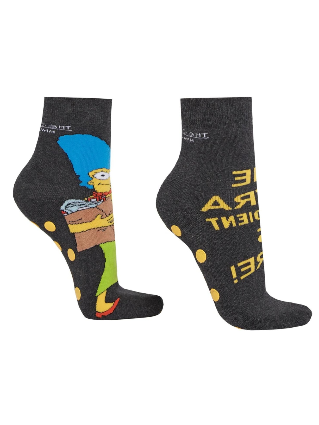 Meia Curta Antiderrapante The Simpsons - Cinza