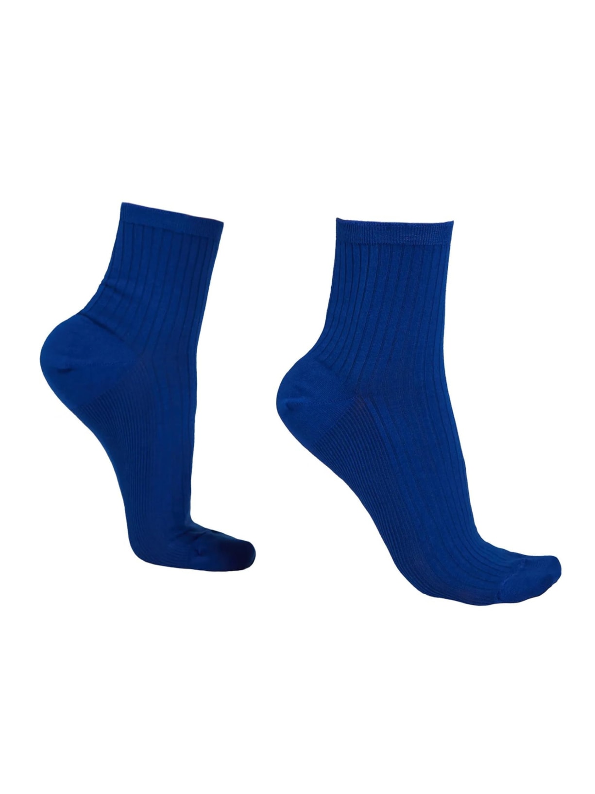 Meia Curta Canelada - Azul