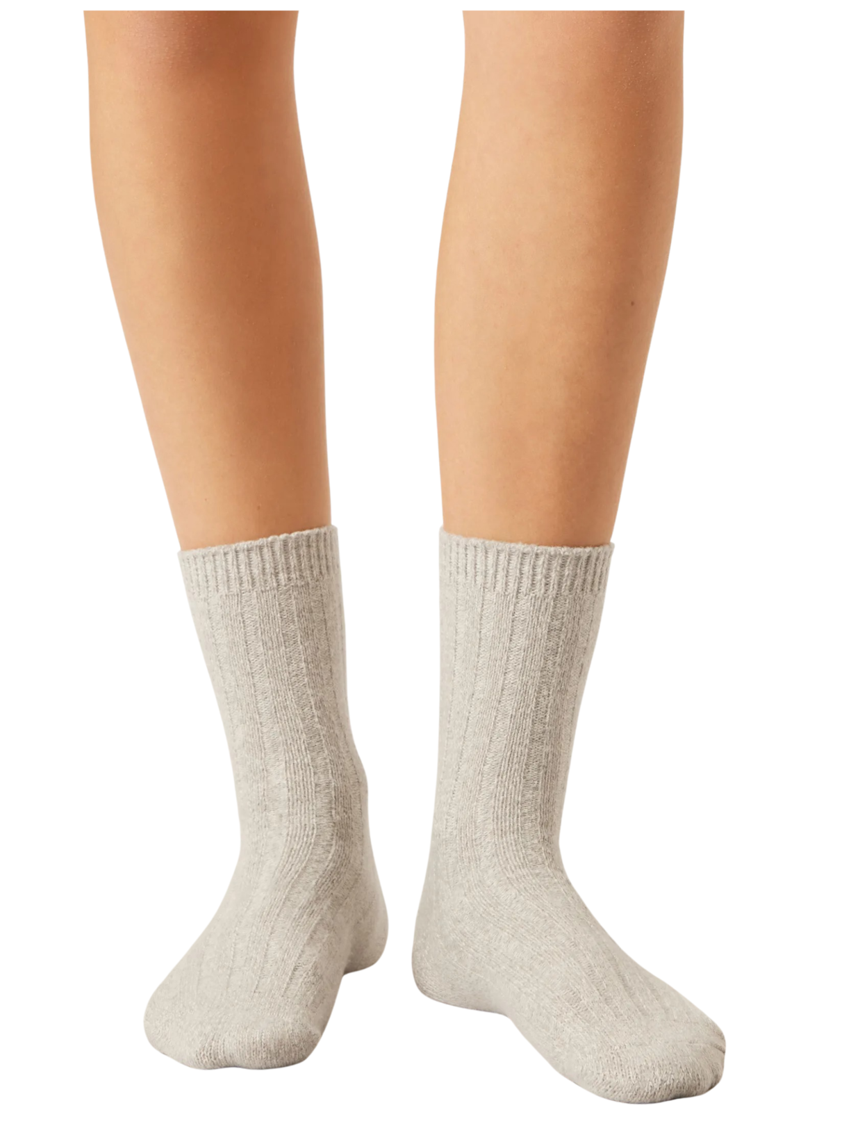 Meia Curta Canelada - Cinza