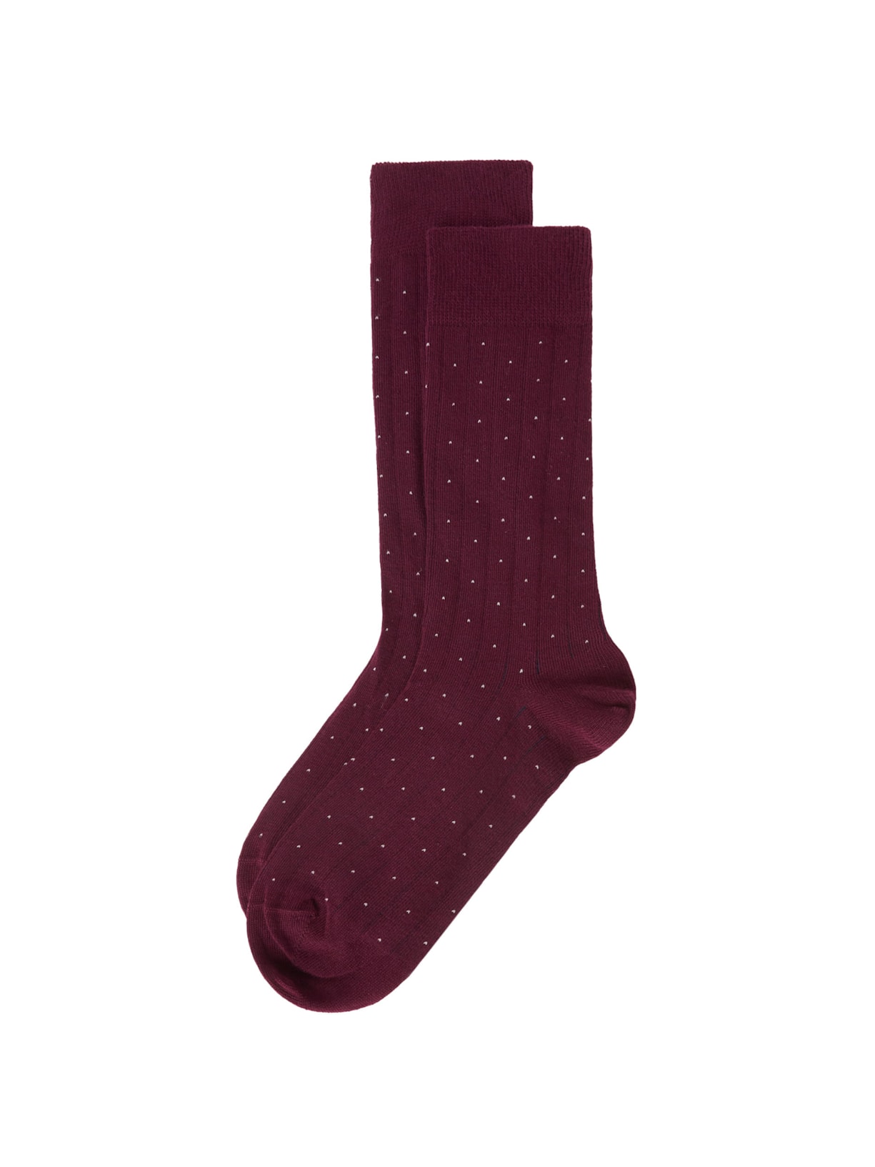 Meia Curta Canelada Com Bolinhas Masculina - Vermelho