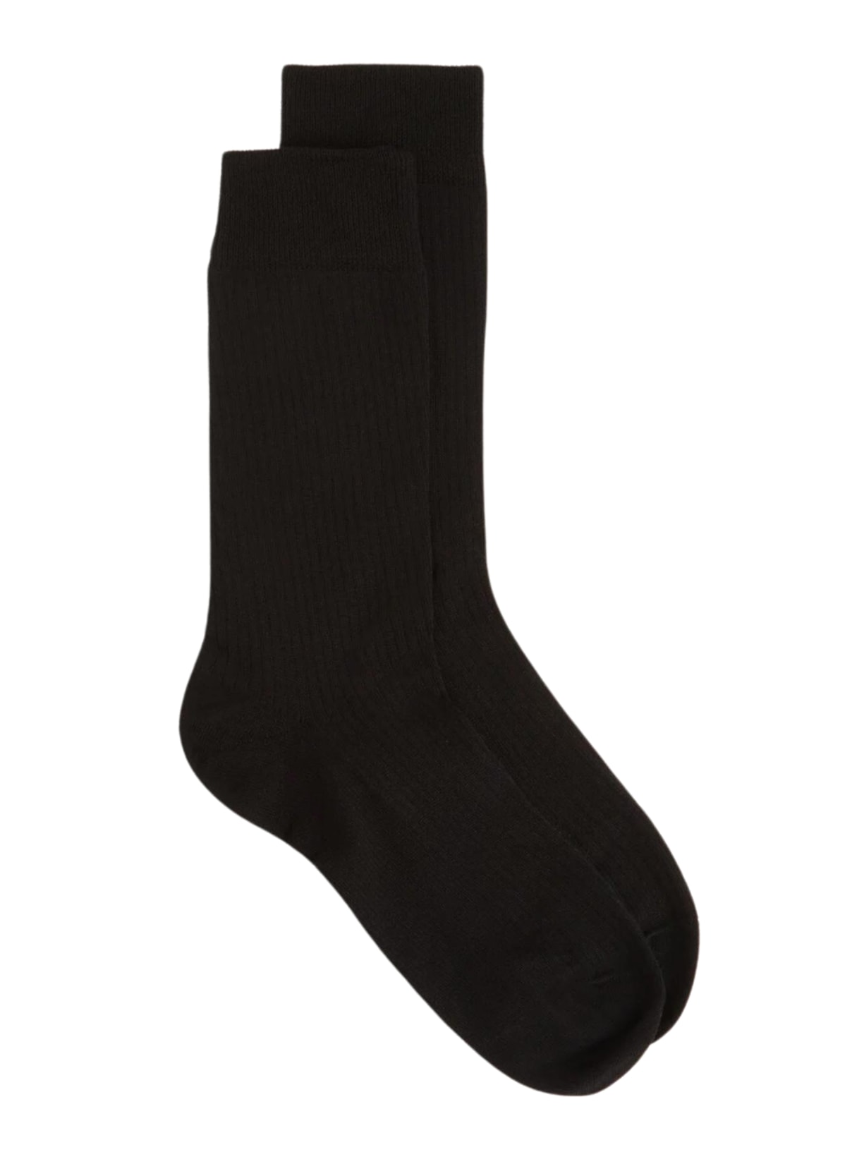 Meia Curta Canelada Masculina - Preto