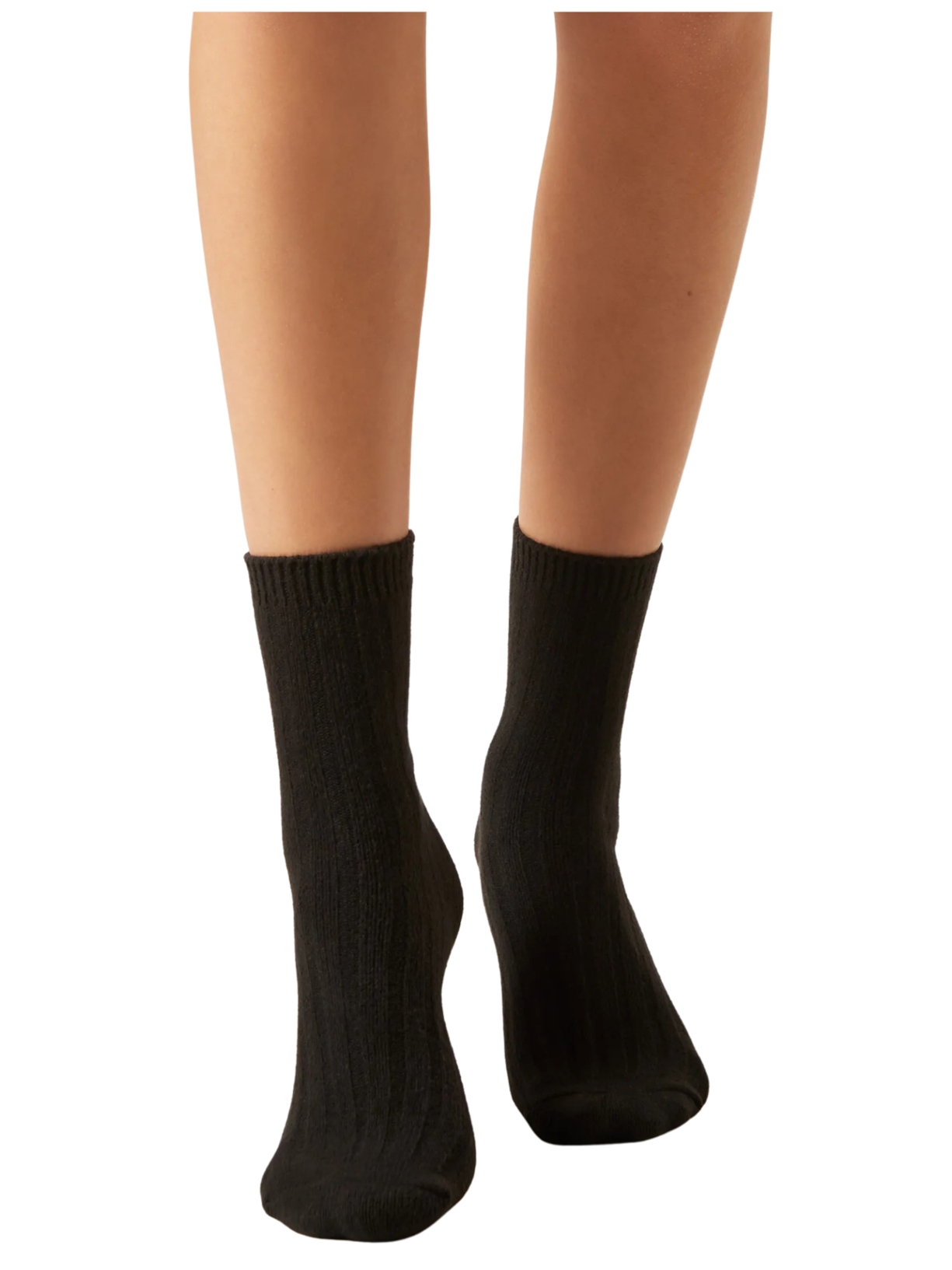 Meia Curta Canelada - Preto