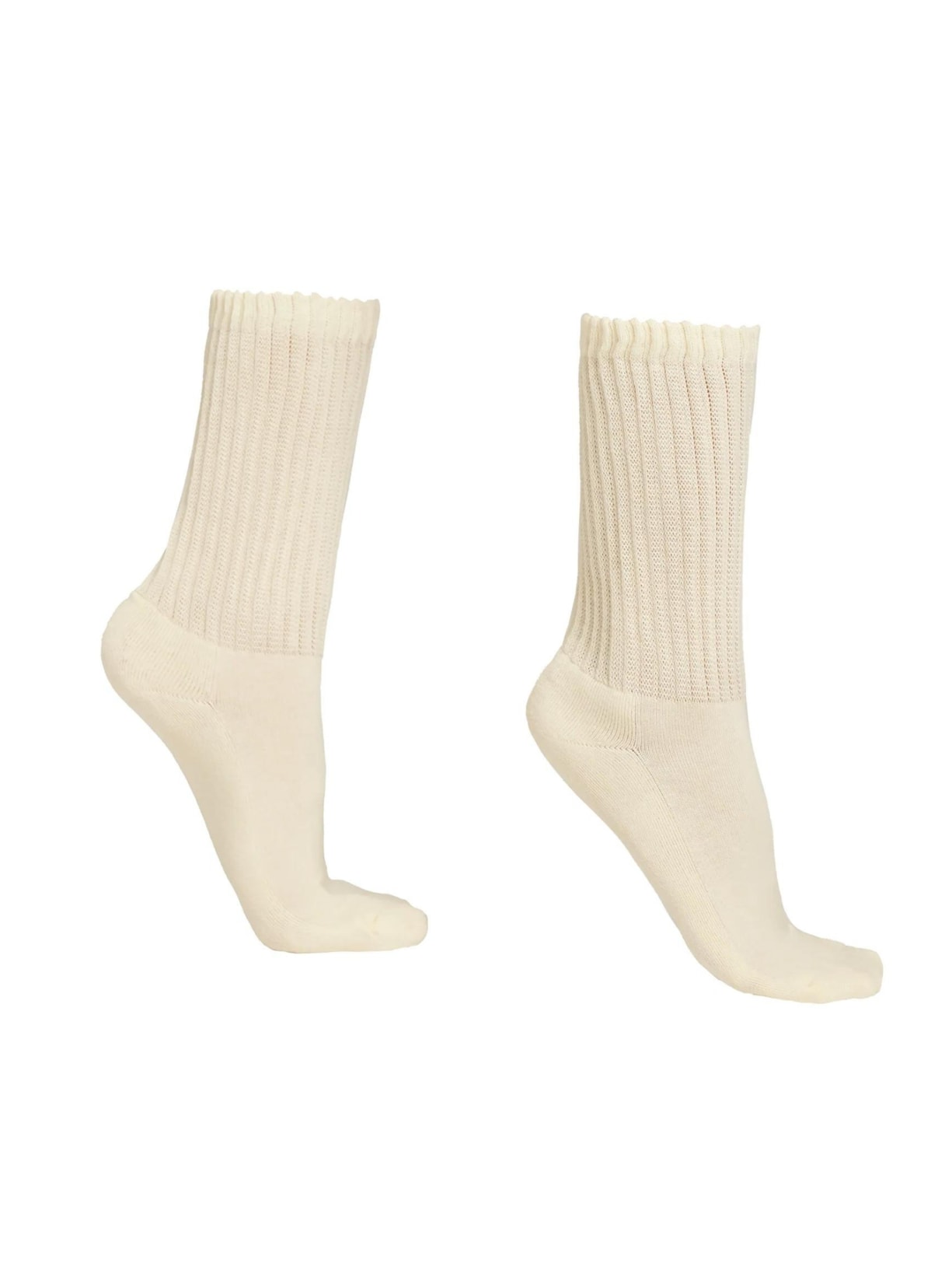 Meia Curta Canelada Soft - Off-White