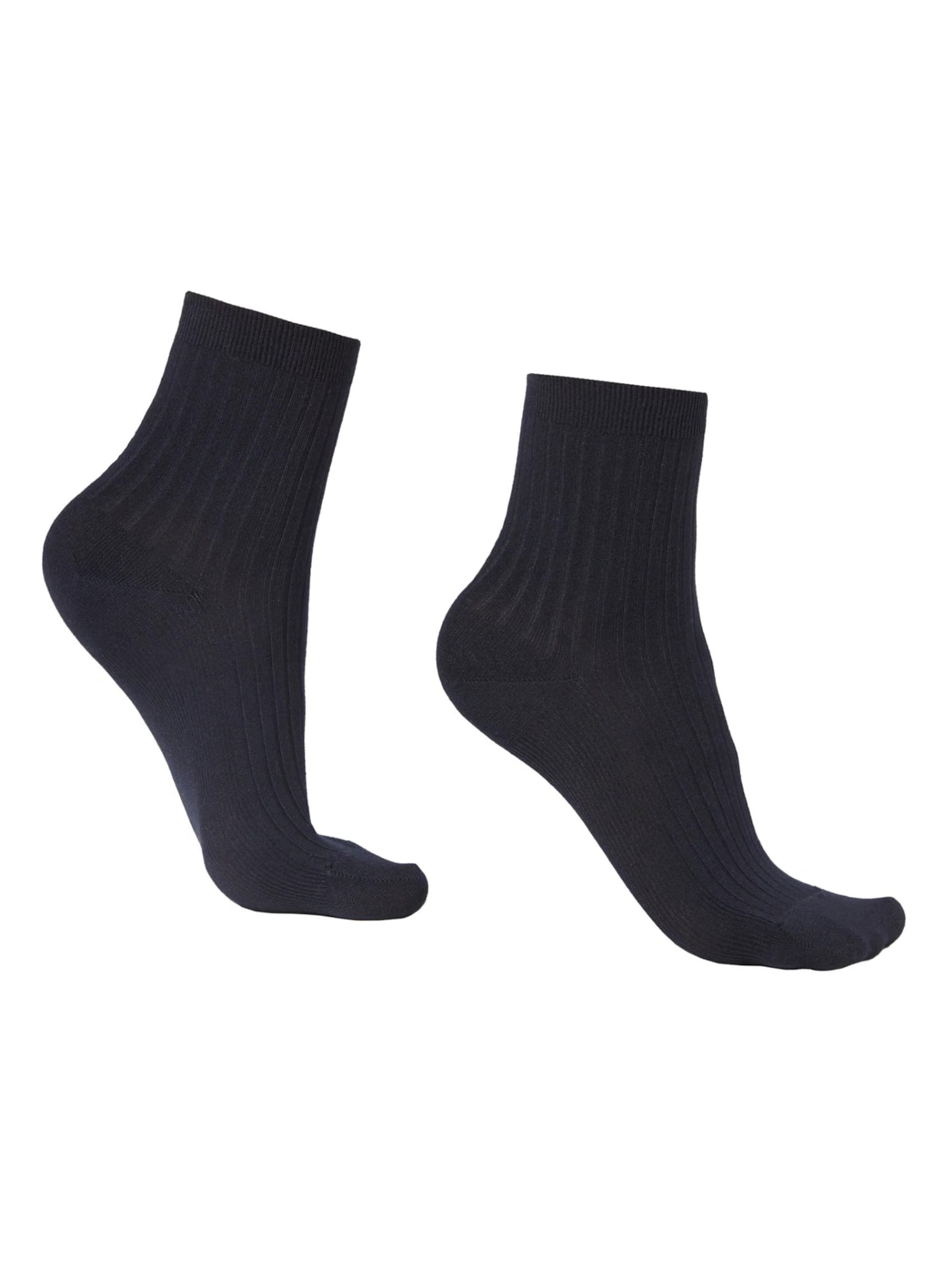 Meia Curta Com Cashmere - Azul