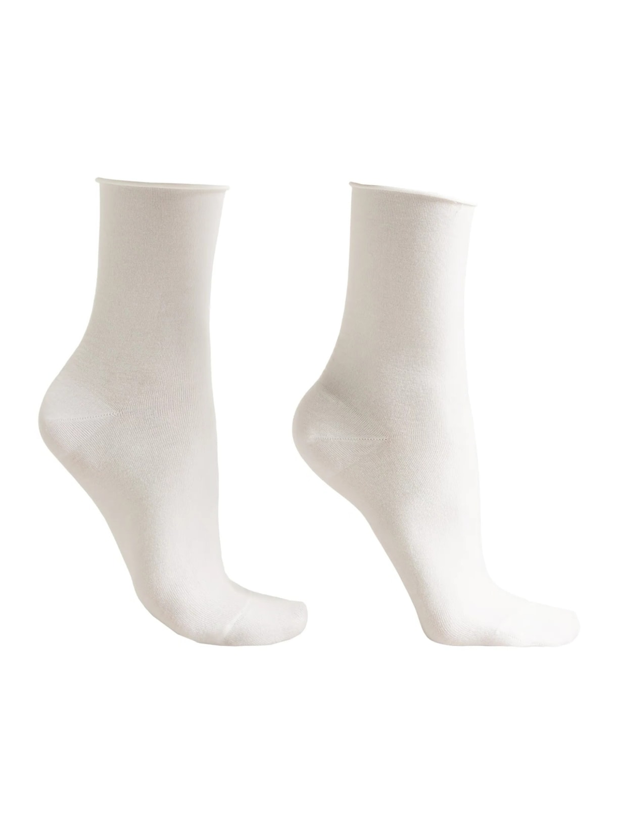 Meia Curta Com Cashmere - Branco