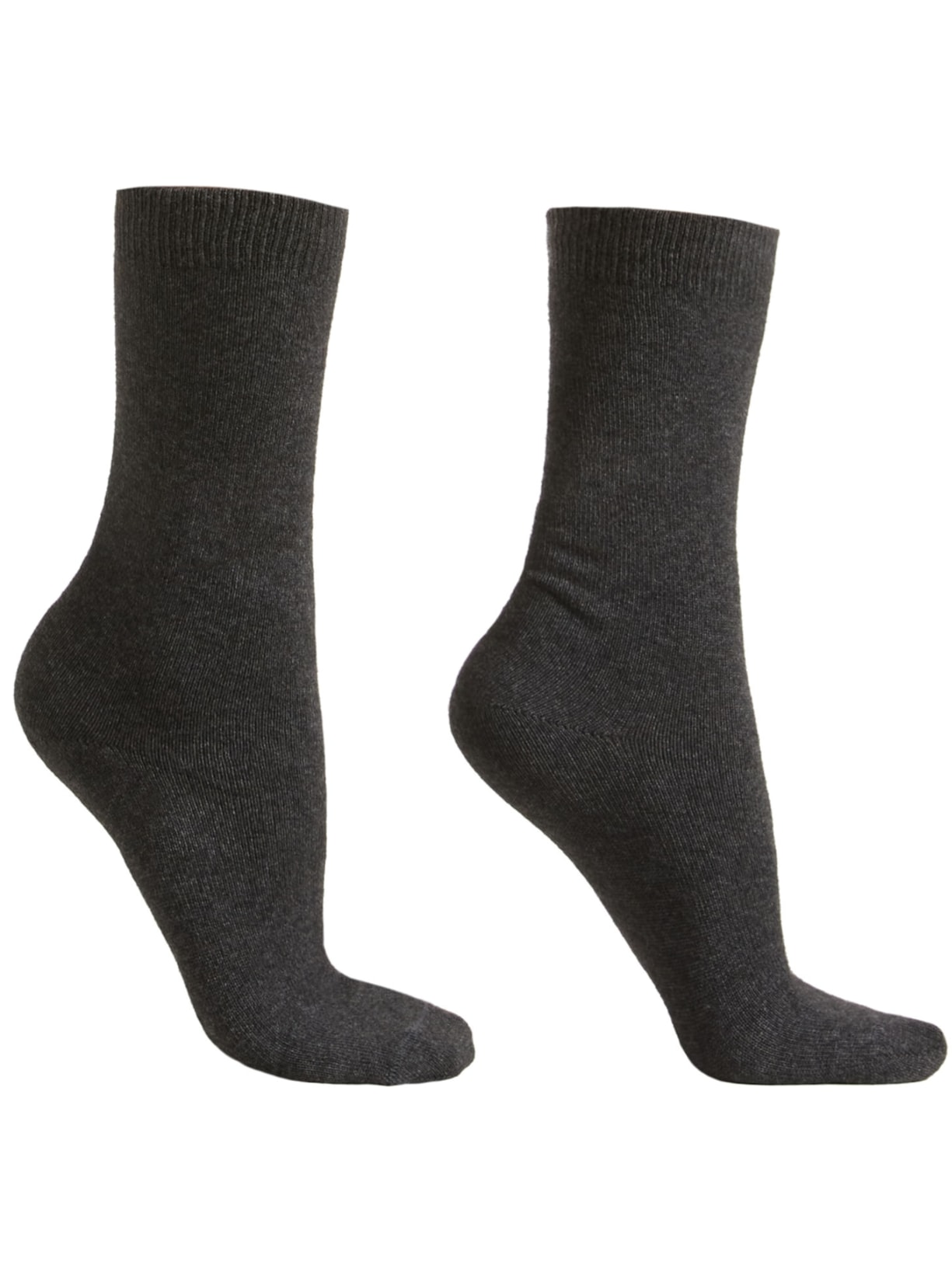 Meia Curta Com Cashmere - Cinza