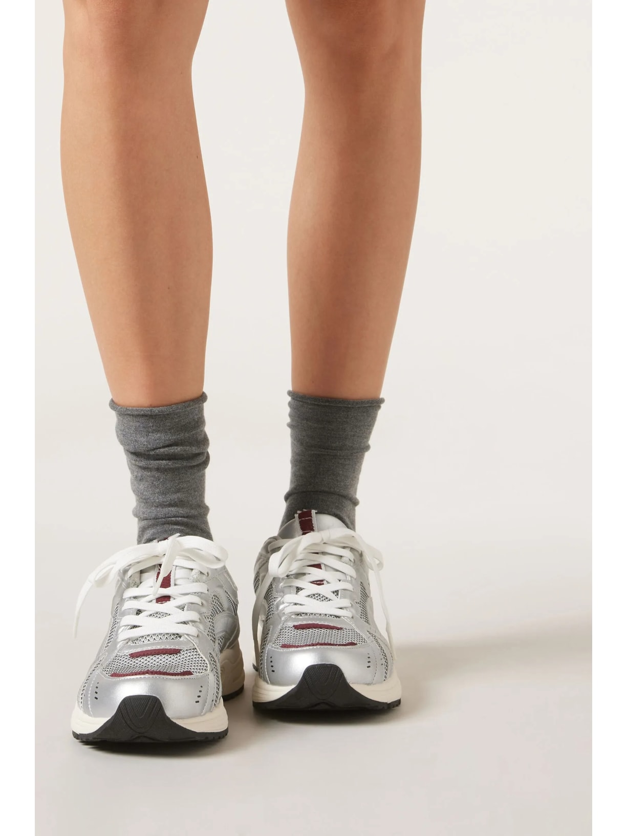 Meia Curta Com Cashmere Cinza Calzedonia