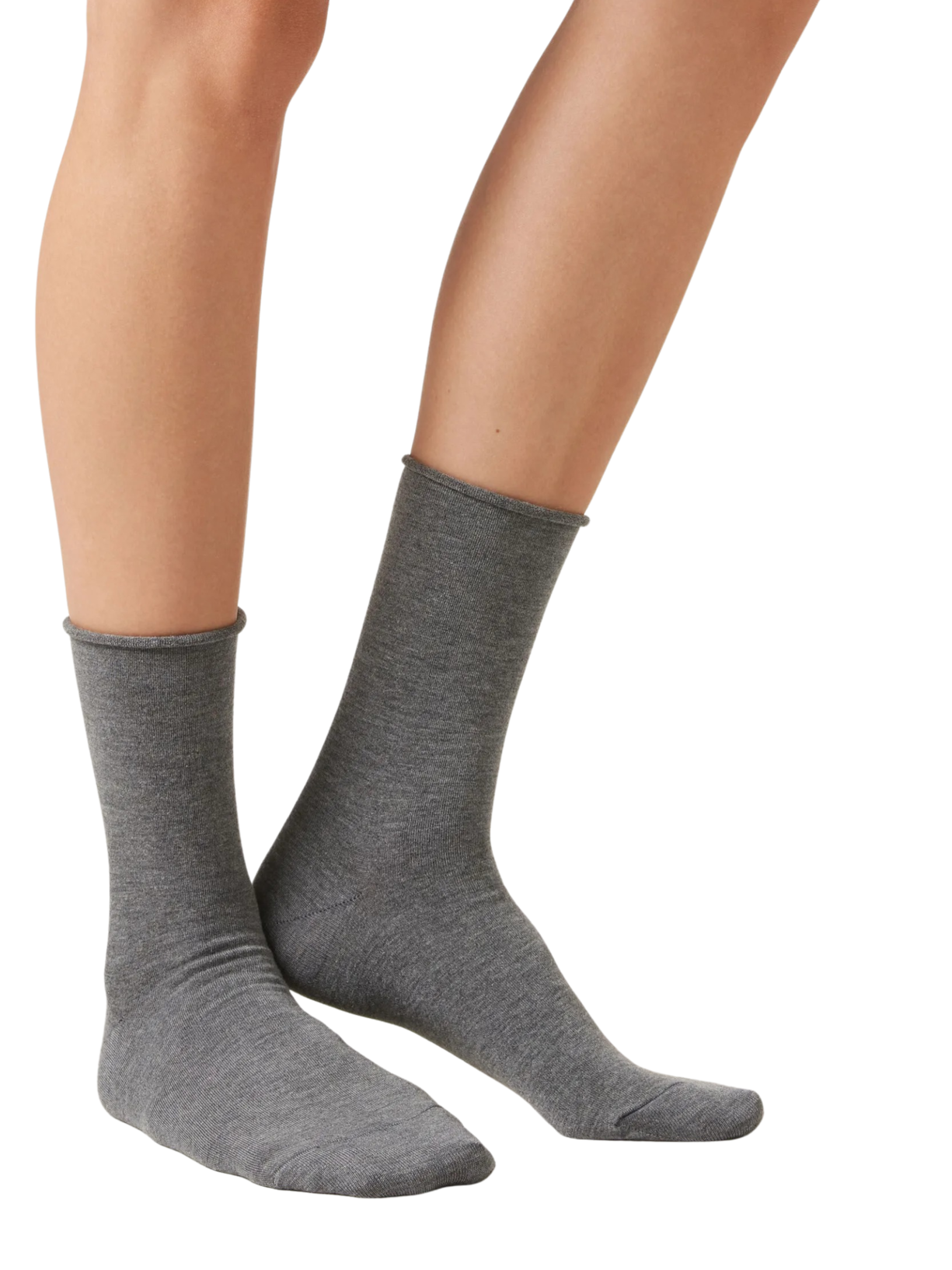 Meia Curta Com Cashmere Cinza Calzedonia