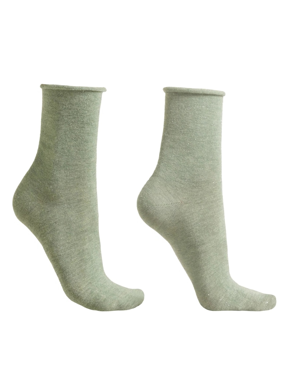 Meia Curta Com Cashmere Confortável - Verde